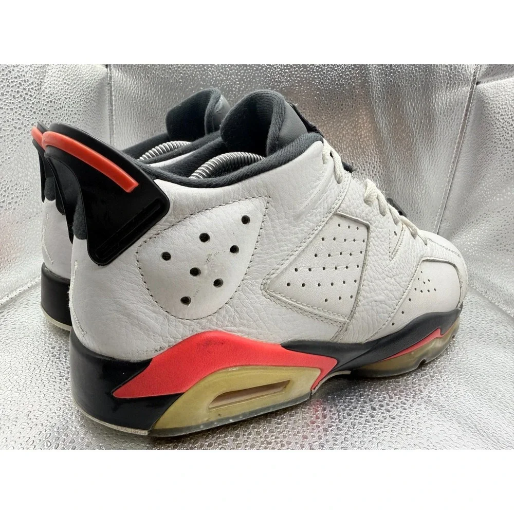 Size 10‎ Air Jordan 6 White Infrared Men Comfort Basketball Shoes 304401-123